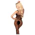 Penthouse Dirty Mind - odprt mrežast catsuit - črna - XL