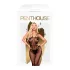 Penthouse Dirty Mind - odprt mrežast catsuit - črna - XL