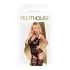 Penthouse Hottie - erotični komplet iz čipke in mreže - črn - XL