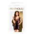 Penthouse Juicy Poison - naramnična mini obleka (črna) - XL
