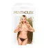 Penthouse - tanga z mašno - odprta, čipkasta - črna - L/XL