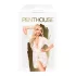 Penthouse Hypnotic Power - čipkasti kratek kimono in tanga - bela - XL