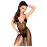 Penthouse Best Forplay - Čipkasti bodi s til šalom (črna) - L/XL
