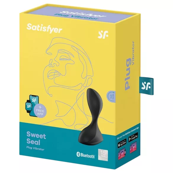Satisfyer Sweet Seal - aplikacijo upravljani analni vibrator (črn)
