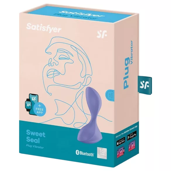 Satisfyer Sweet Seal - analni vibrator z upravljanjem prek aplikacije (vijoličen)