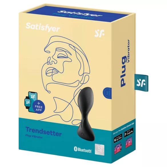 Satisfyer Trendsetter - aplikacijo upravljani analni vibrator (črn)
