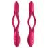 Satisfyer - fleksibilni vibrator za pare - polnjenje USB - rdeča