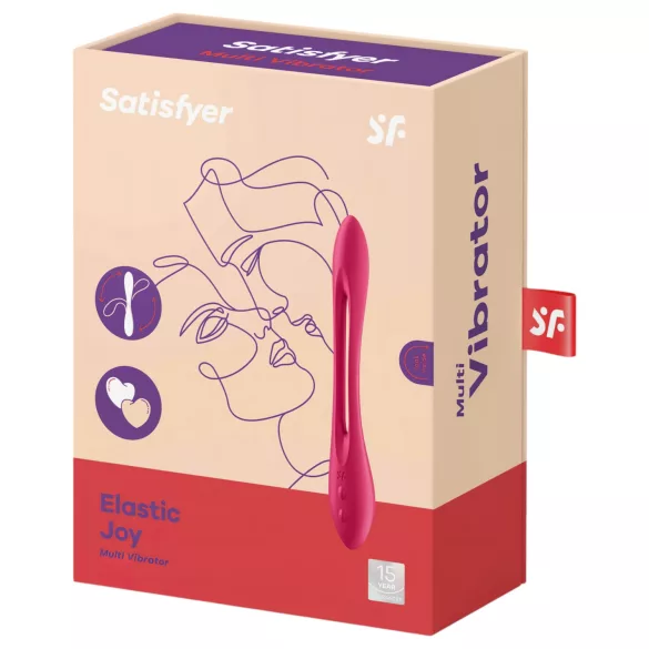 Satisfyer - fleksibilni vibrator za pare - polnjenje USB - rdeča
