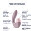 Satisfyer Supernova - polnilni 2v1 vibracijski valovi zraka (roza)