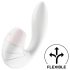 Satisfyer Supernova - vibrator s pulzacijami zraka 2v1 - polnjenje - bel