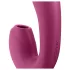 Satisfyer Sunray - baterijski, zračnovalovni 2v1 vibrator (rdeč)