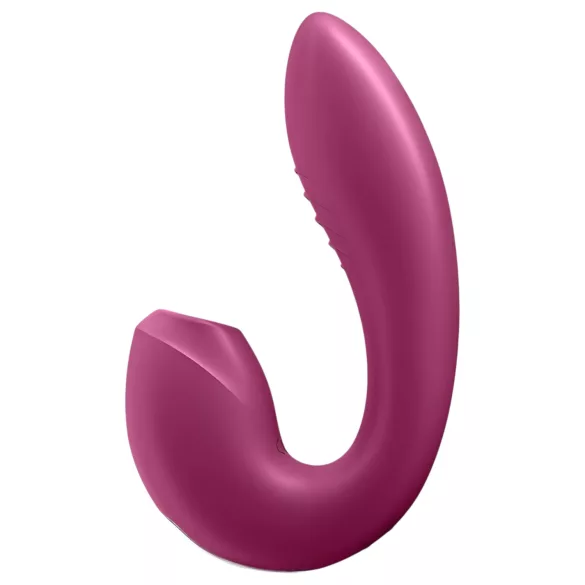 Satisfyer Sunray - baterijski, zračnovalovni 2v1 vibrator (rdeč)