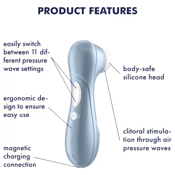 Satisfyer Pro 2 Gen2 - akumulatorski vibrator za klitoris z zračnimi valovi (moder)