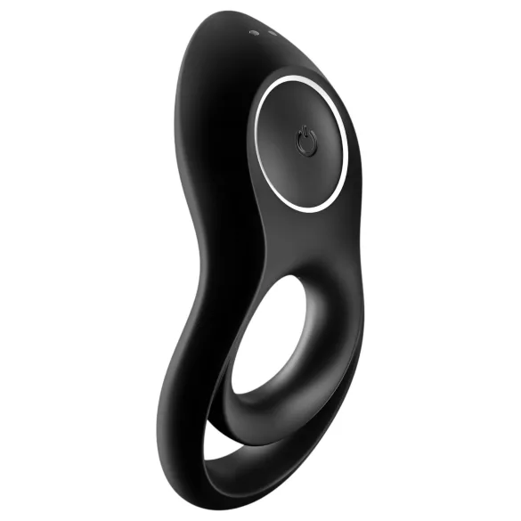 Satisfyer Legendary Duo - vibrirni erekcijski obroč - polnjenje - črn