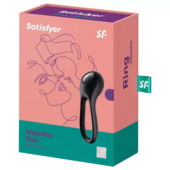 Satisfyer Majestic Duo - vibracijski obroč za penis - polnjenje USB