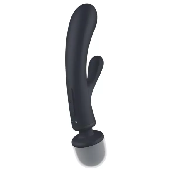 Satisfyer Triple Lover - vibrator za G-točko in masažo - srebrn