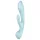 Satisfyer Triple Oh - vibrator s stimulacijo klitorisa - polnilni - modra