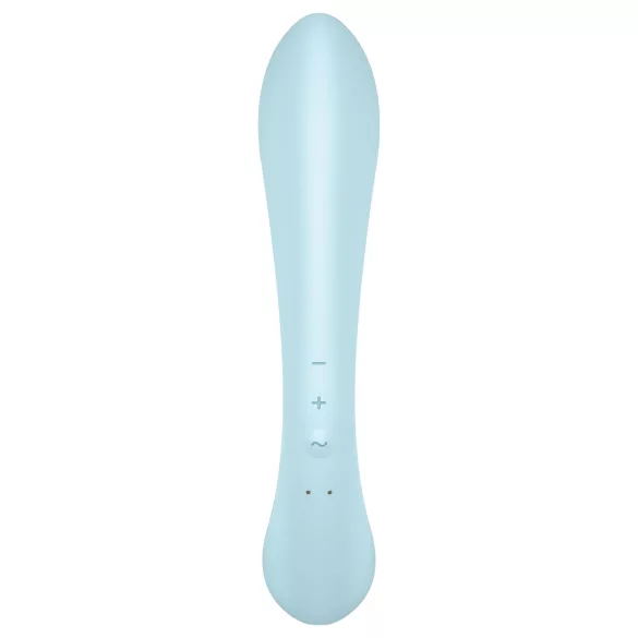 Satisfyer Triple Oh - vibrator s stimulacijo klitorisa - polnilni - modra