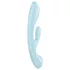 Satisfyer Triple Oh - vibrator s stimulacijo klitorisa - polnilni - modra