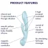 Satisfyer Triple Oh - vibrator s stimulacijo klitorisa - polnilni - modra