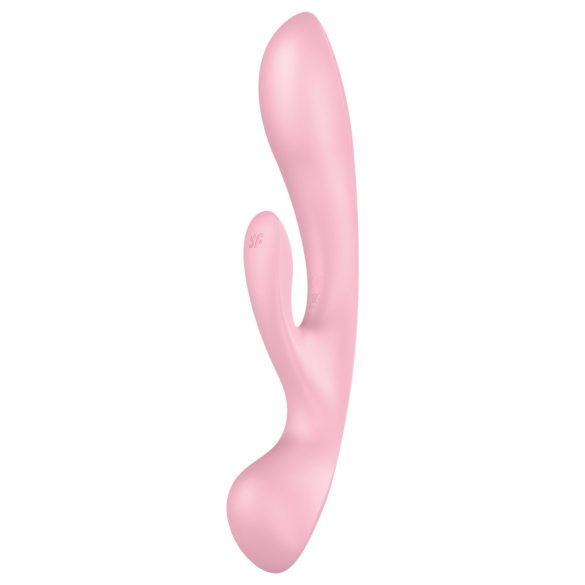 Satisfyer Triple Oh - akumulatorski vibrator z ročajem za klitoris (roza)
