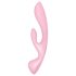 Satisfyer Triple Oh - akumulatorski vibrator z ročajem za klitoris (roza)