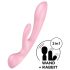 Satisfyer Triple Oh - akumulatorski vibrator z ročajem za klitoris (roza)