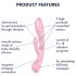 Satisfyer Triple Oh - akumulatorski vibrator z ročajem za klitoris (roza)