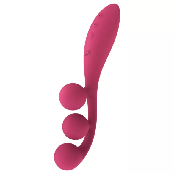 Satisfyer Tri Ball 1 - vibrirajoči masažer z več funkcijami - rdeč, polnilni