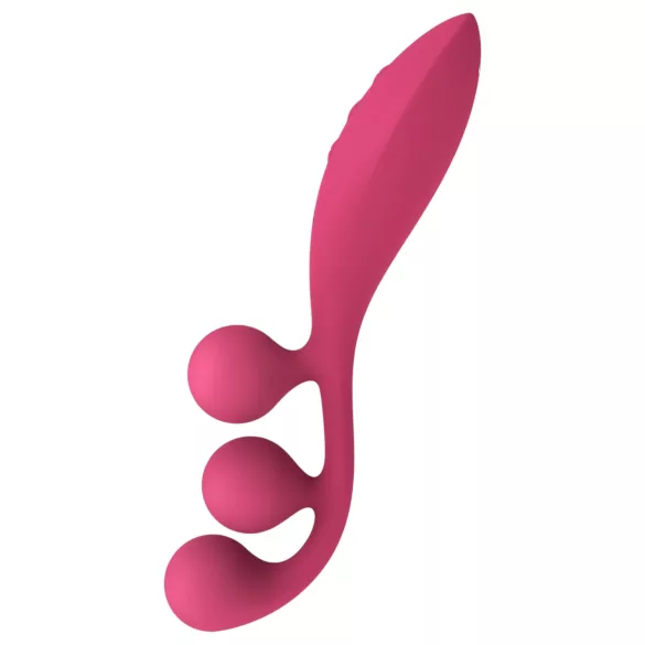 Satisfyer Tri Ball 1 - vibrirajoči masažer z več funkcijami - rdeč, polnilni