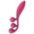 Satisfyer Tri Ball 1 - vibrirajoči masažer z več funkcijami - rdeč, polnilni