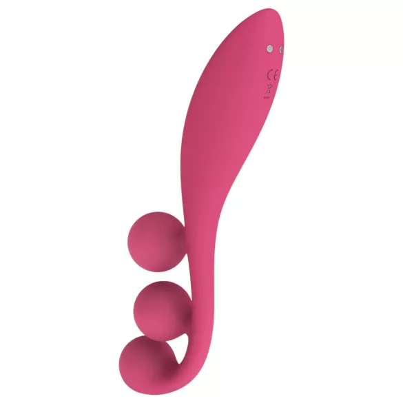 Satisfyer Tri Ball 1 - vibrirajoči masažer z več funkcijami - rdeč, polnilni