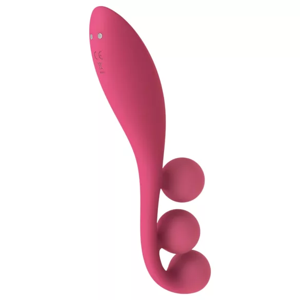 Satisfyer Tri Ball 1 - vibrirajoči masažer z več funkcijami - rdeč, polnilni