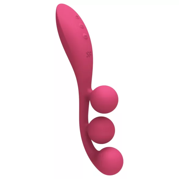 Satisfyer Tri Ball 1 - vibrirajoči masažer z več funkcijami - rdeč, polnilni