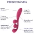 Satisfyer Tri Ball 1 - vibrirajoči masažer z več funkcijami - rdeč, polnilni