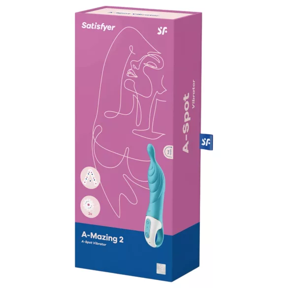 Satisfyer - vibratorski stimulator A-točke - akumulatorski, turkizen