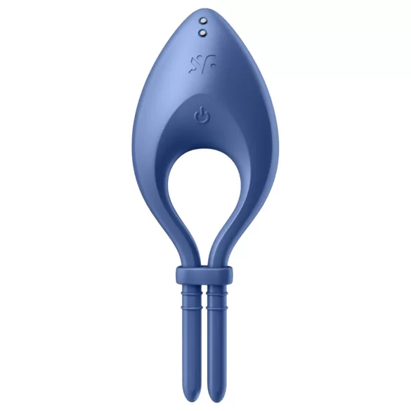 Satisfyer Bullseye - aplikacijsko vodeni vibracijski obroček za penis za moške (moder)