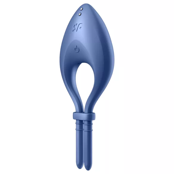 Satisfyer Bullseye - aplikacijsko vodeni vibracijski obroček za penis za moške (moder)