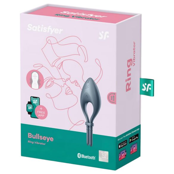 Satisfyer Bullseye - pametna vibracijska obroč za penis (siva)