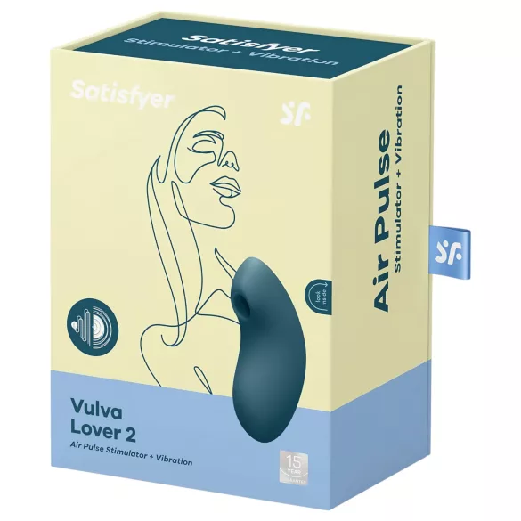 Satisfyer Vulva Lover 2 - akumulatorski zračni vibrator za klitoris (moder)