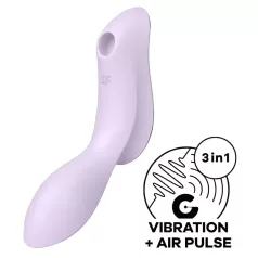   Satisfyer Curvy Trinity 2 - vibracijski zračni stimulator 2v1 - vijoličen