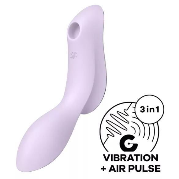Satisfyer Curvy Trinity 2 - zračni 2-v-1 vibrator (vijoličen)
