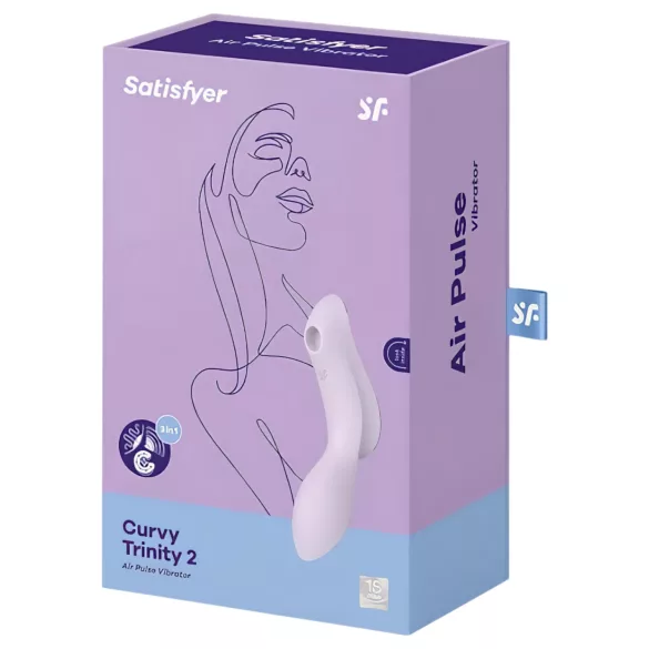 Satisfyer Curvy Trinity 2 - zračni 2-v-1 vibrator (vijoličen)