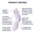 Satisfyer Curvy Trinity 2 - zračna 2v1 vibracija (vijolična)