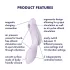 Satisfyer Curvy Trinity 2 - zračni 2-v-1 vibrator (vijoličen)