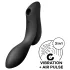 Satisfyer Curvy Trinity 2 - vibrir z zračnimi valovi 2v1 - črn