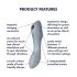 Satisfyer Curvy Trinity 3 - vibratorski stimulator klitorisa 2v1 - sivi