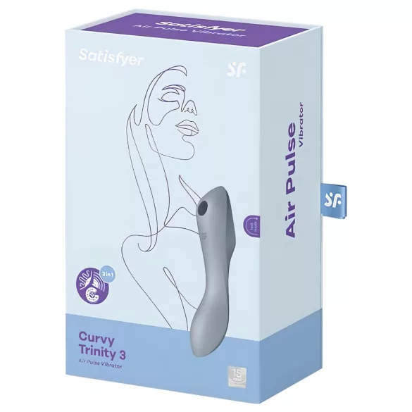 Satisfyer Curvy Trinity 3 - vibratorski stimulator klitorisa 2v1 - sivi