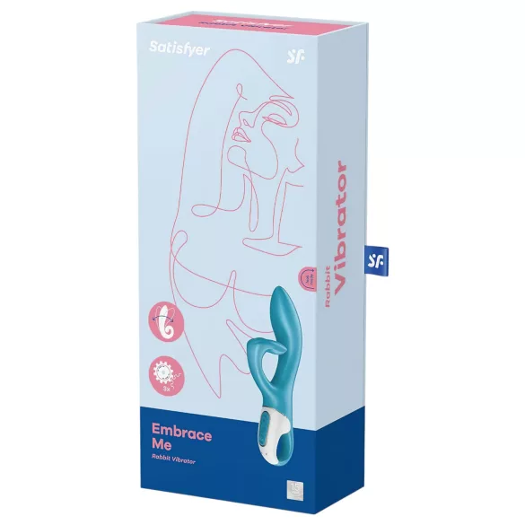 Satisfyer Embrace Me - akumulatorski vibrator s stimulatorjem klitorisa (turkizen)