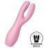 Satisfyer Threesome 3 - vibrator za klitoris - akumulatorski - roza